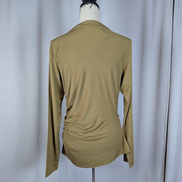 Rails Joelle Jersey Knit Ruched Long Sleeve Top Shirt Ochre Size XL - Picture 11 of 12
